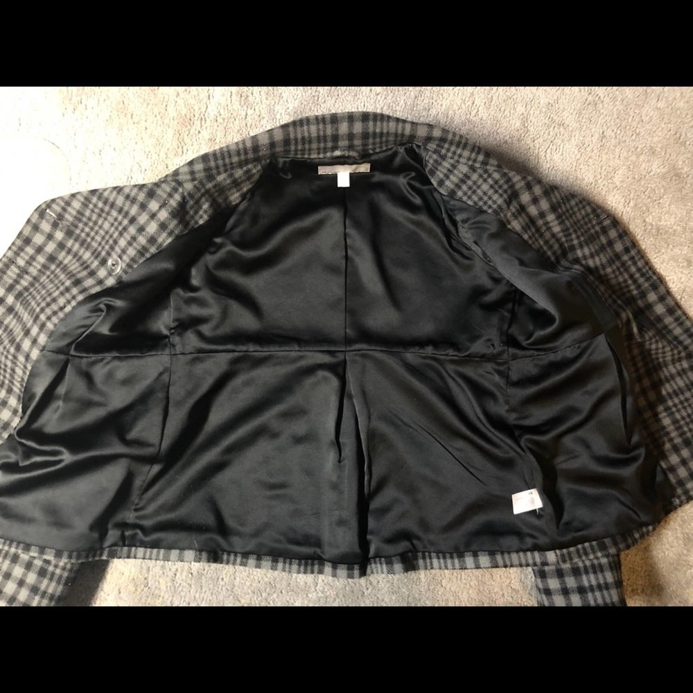 Old Navy Grey Black Plaid Peacoat Size S - Picture 11 of 11